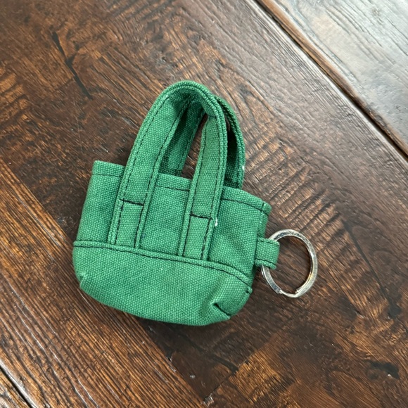 Free People Emerald Green Mini Tote Keychain Bag Charm - Picture 11 of 11
